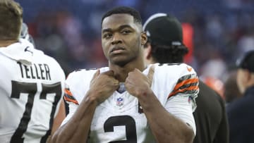 Dec 24, 2023; Houston, Texas, USA; Cleveland Browns wide receiver Amari Cooper (2) on the sideline during the fourth quarter against the Houston Texans at NRG Stadium. Mandatory Credit: Troy Taormina-USA TODAY Sports